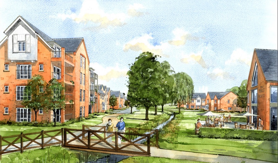Illustration of a new housing estate
